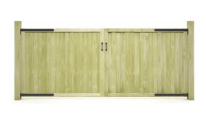 Double leaf wooden door