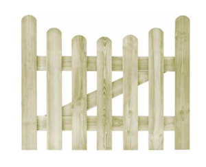 Pine wood fence gate